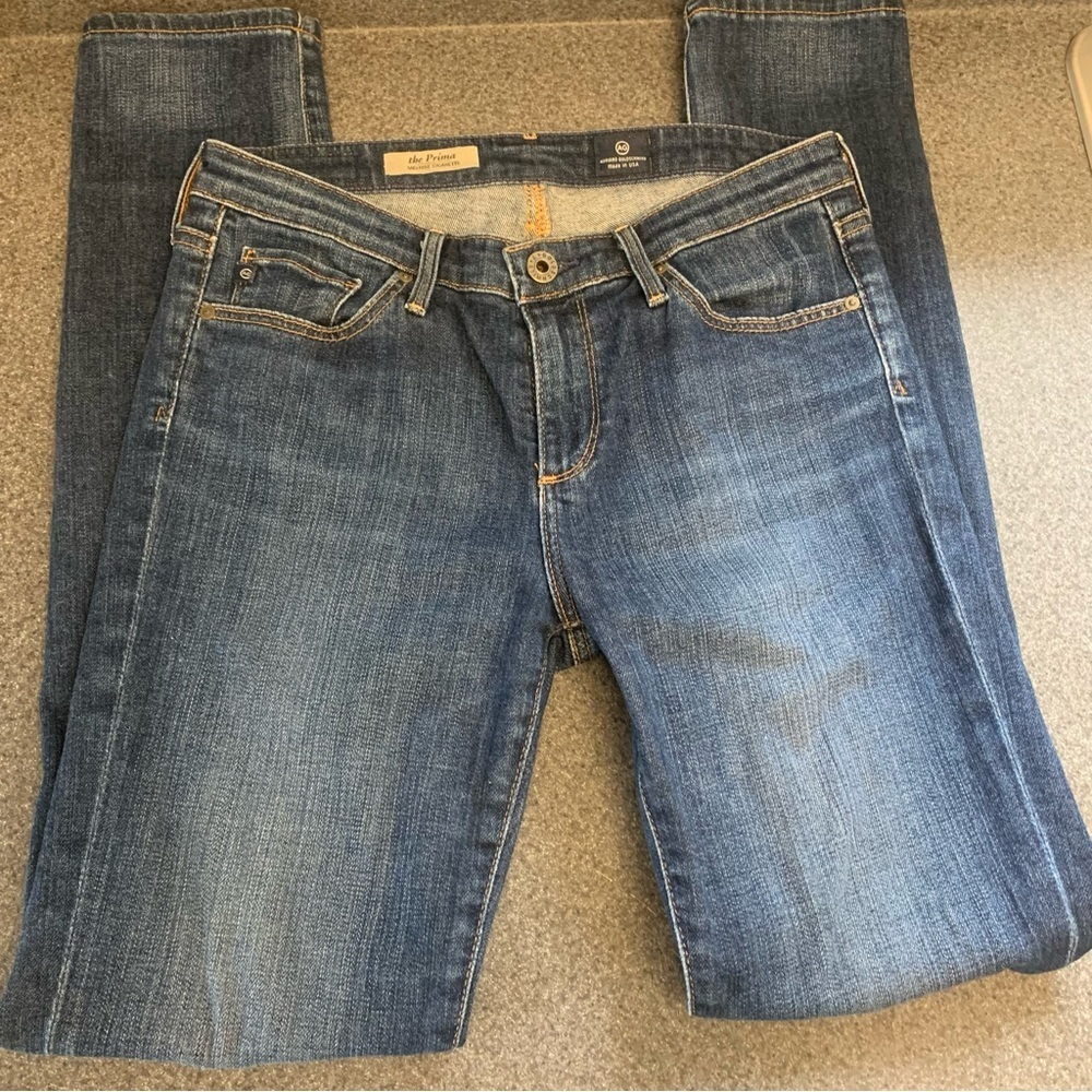 Adriano Goldschmied The Prima Mid Rise Cigarette Jeans Size 27R Premium Denim